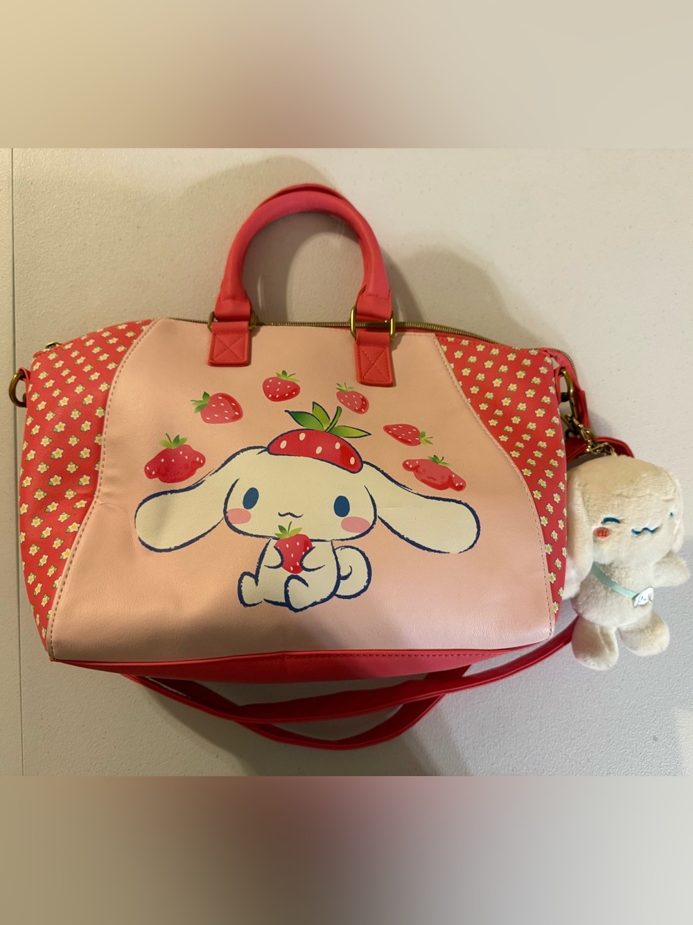 Loungefly Sanrio Hello Kitty & Friends Cinnamoroll Strawberries Satchel Bag